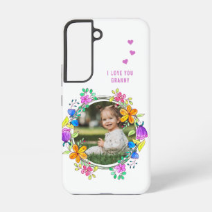 Funda Para Samsung Galaxy S22 TE AMO GRANNY Photo Colorful Floral Modern