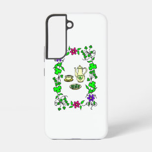 Funda Para Samsung Galaxy S22 Tema del Día de San Patricio Juego de té irlandés