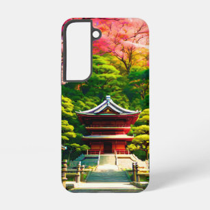 Funda Para Samsung Galaxy S22 Templo de flor de cerezo