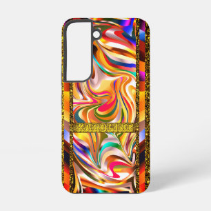 Funda Para Samsung Galaxy S22 Tendencias de Arte Colorido y Giratorio