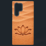 Funda Para Samsung Galaxy S22 Ultra Terracotta Sand Lotus Flower Meditation<br><div class="desc">Embrace serenity with this terracotta-toned sand texture case, featuring a crisp, geometric lotus flower impression. Designed for the wellness and meditation enthusiast, this high-contrast relief art brings a tactile, grounded feel to your everyday tech. Sized perfectly for modern flagship phones with a bottom-weighted layout to ensure the design remains clear...</div>