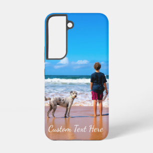 Funda Para Samsung Galaxy S22 Texto de Foto Personalizado con Fotos de tus Masco