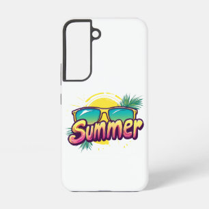 Funda Para Samsung Galaxy S22 Texto de verano - Gafas de sol de verano coloridas