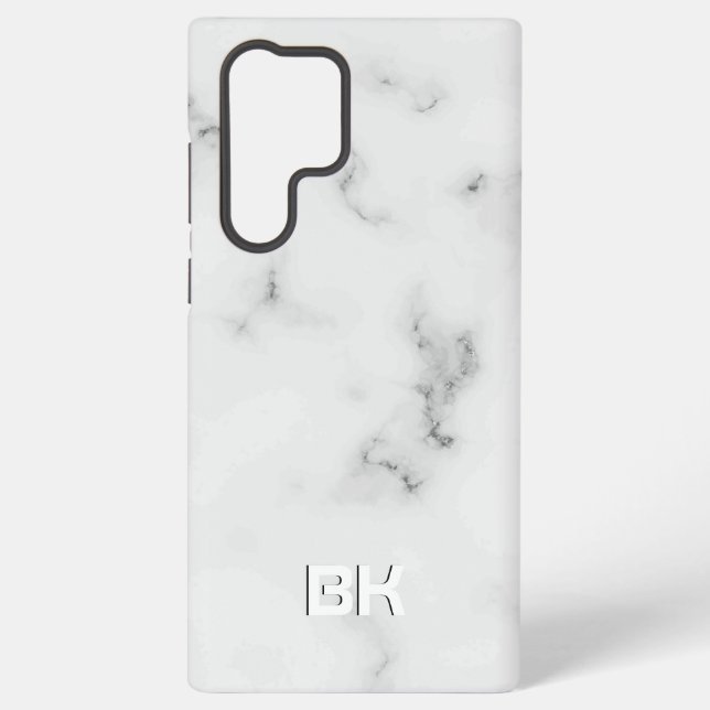 Funda Para Samsung Galaxy Textura de mármol blanco de lujo (Reverso )