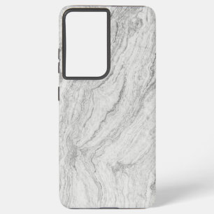 Funda Para Samsung Galaxy S21 Ultra Textura De Mármol Blanco Y Negro Sin Marble