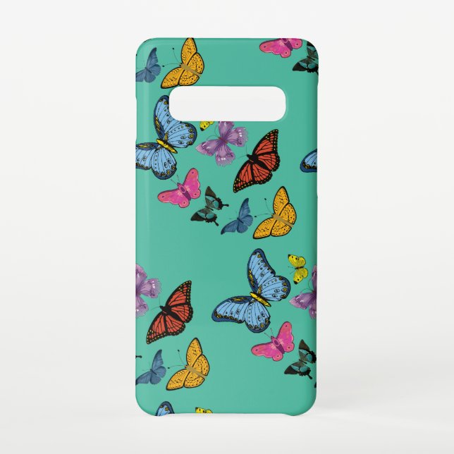 Funda Para Samsung Galaxy Textura de patrón de mariposa (Reverso)