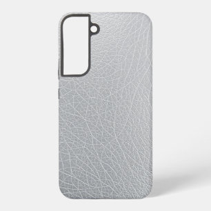 Funda Para Samsung Galaxy S22+ Textura de Rexina Plateada Arte Digital