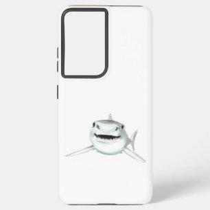 Funda Para Samsung Galaxy S21+ tiburón acuarela sonriente verde animal marino