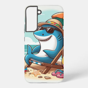 Funda Para Samsung Galaxy S22+ Tiburón personalizado en la playa