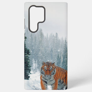 Funda Para Samsung Galaxy S22 Ultra tigre en la nieve