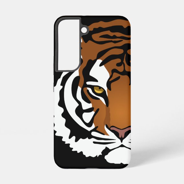 Funda Para Samsung Galaxy Tigre, gato salvaje en negro (Reverso )
