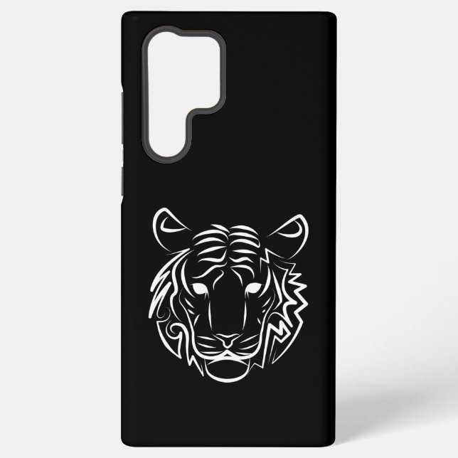 Funda Para Samsung Galaxy Tigre tribal blanco y negro (Reverso )