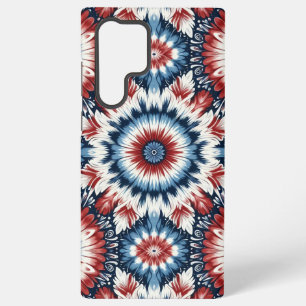 Funda Para Samsung Galaxy S22 Ultra Tinte con nudos rojo, blanco y azul