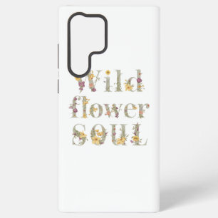 Funda Para Samsung Galaxy S22 Ultra Tipografía Botánica Espíritu Libre Rústico
