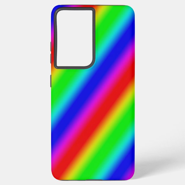 Funda Para Samsung Galaxy Tiras arco iris - Patrón (Reverso )