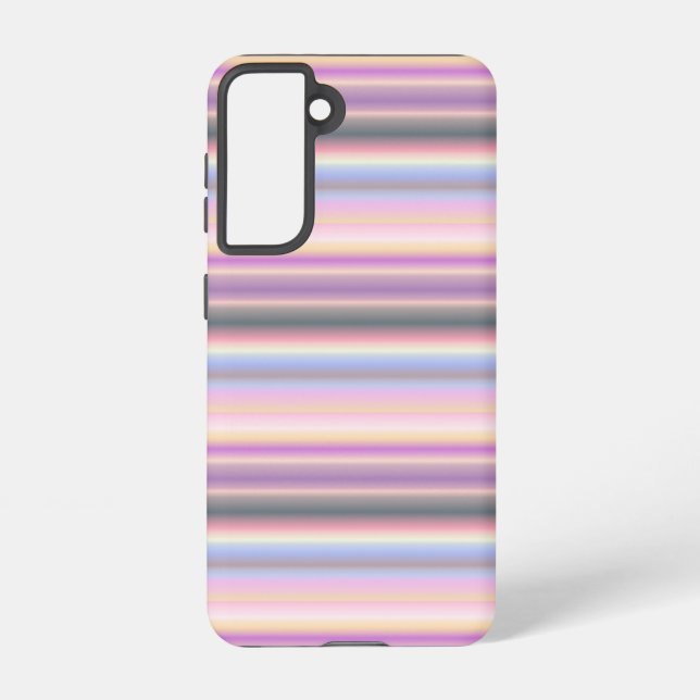 Funda Para Samsung Galaxy Tiras de arcoiris Pastel - Patrón (Reverso )