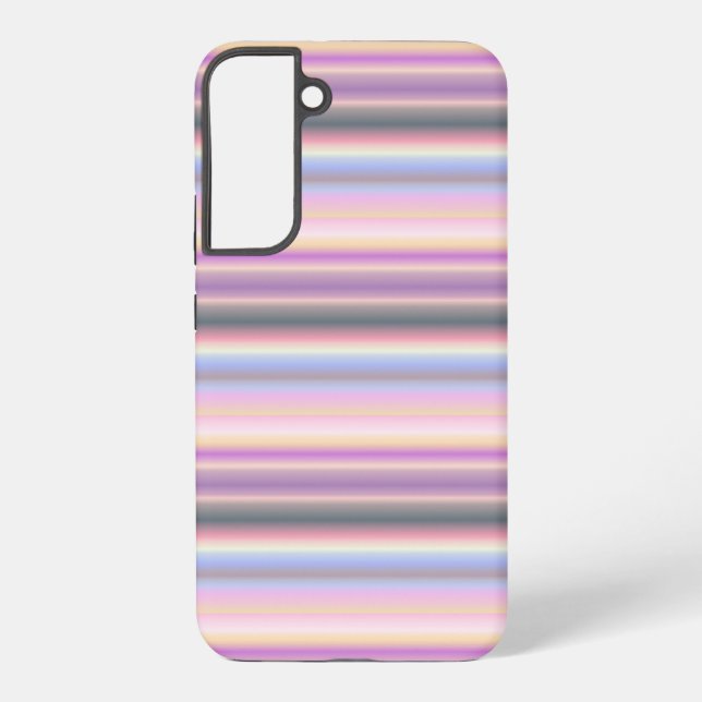 Funda Para Samsung Galaxy Tiras de arcoiris Pastel - Patrón (Reverso )