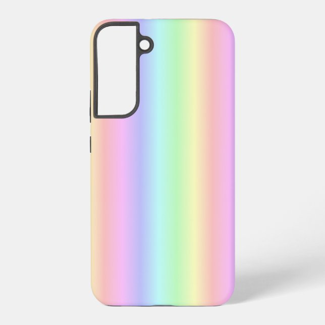 Funda Para Samsung Galaxy Tiras de arcoiris Pastel - patrón (Reverso )