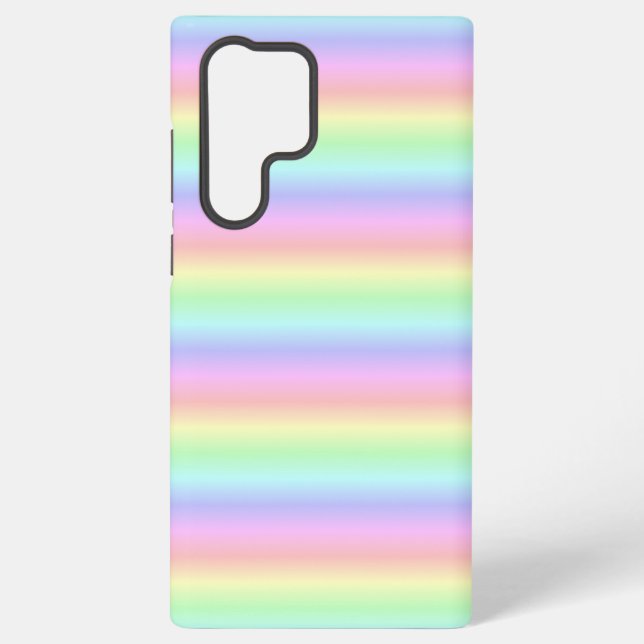Funda Para Samsung Galaxy Tiras de arcoiris Pastel - patrón (Reverso )