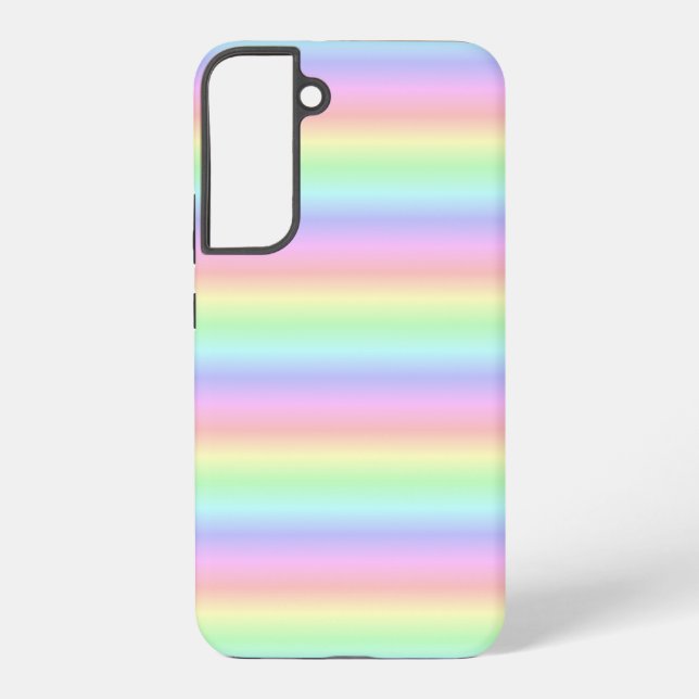 Funda Para Samsung Galaxy Tiras de arcoiris Pastel - patrón (Reverso )