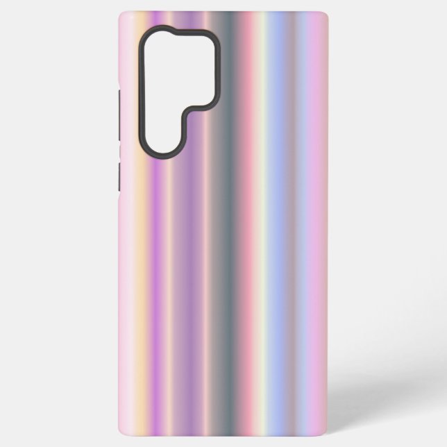 Funda Para Samsung Galaxy Tiras de arcoiris Pastel - Patrón (Reverso )