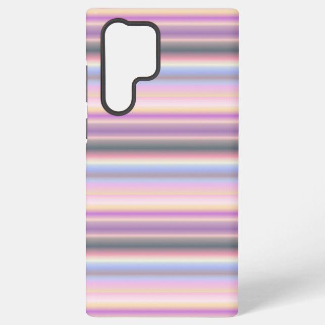 Funda Para Samsung Galaxy Tiras de arcoiris Pastel - Patrón (Reverso )