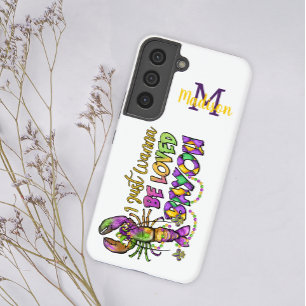 Funda Para Samsung Galaxy S22 Tiras de Orgullo Arcoíris Colorido Nombre Inicial
