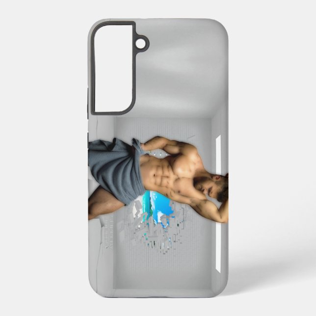 Funda Para Samsung Galaxy Toalla de hombre de SlipperyJoe rota pared de ladr (Reverso )