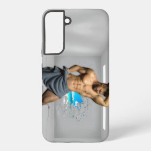 Funda Para Samsung Galaxy S22+ Toalla de hombre de SlipperyJoe's pared de ladrill