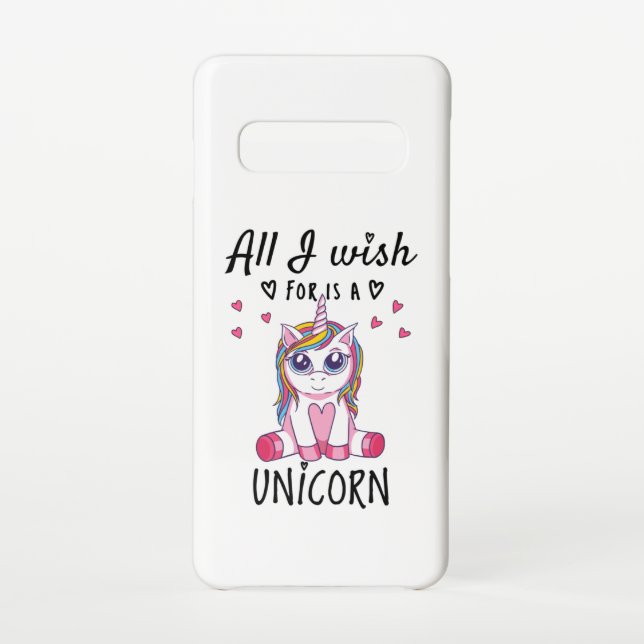 Funda Para Samsung Galaxy Todo lo que deseo es una Unicornio (Reverso)