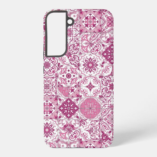 Funda Para Samsung Galaxy tonos mediterráneos/ azulejos (Reverso )