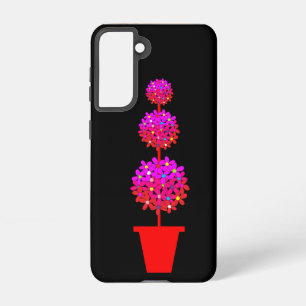 Funda Para Samsung Galaxy S21 Topiaria de pompón de margarita rosa
