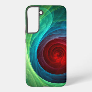 Funda Para Samsung Galaxy S22+ Tormenta Roja Floral Moderno Arte Abstracto Patrón