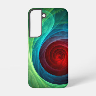 Funda Para Samsung Galaxy S22 Tormenta Roja Floral Moderno Arte Abstracto Patrón