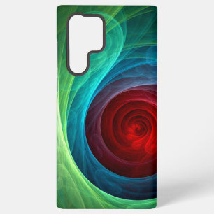 Funda Para Samsung Galaxy S22 Ultra Tormenta Roja Floral Moderno Arte Abstracto Patrón