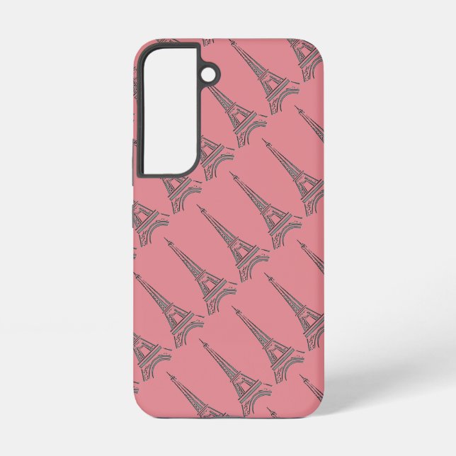 Funda Para Samsung Galaxy Torre Eiffel Rosa París (Reverso )