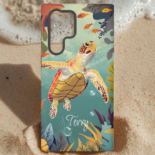Funda Para Samsung Galaxy S22 Ultra Tortuga Verde Nada En El Océano Pacífico