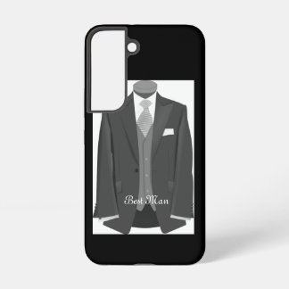 Funda Para Samsung Galaxy S22 Traje de chaqué de boda con letra elegante Mejor h