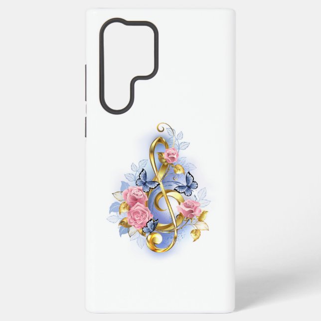 Funda Para Samsung Galaxy Treble arrecife con rosas rosas rosas rosas (Reverso )