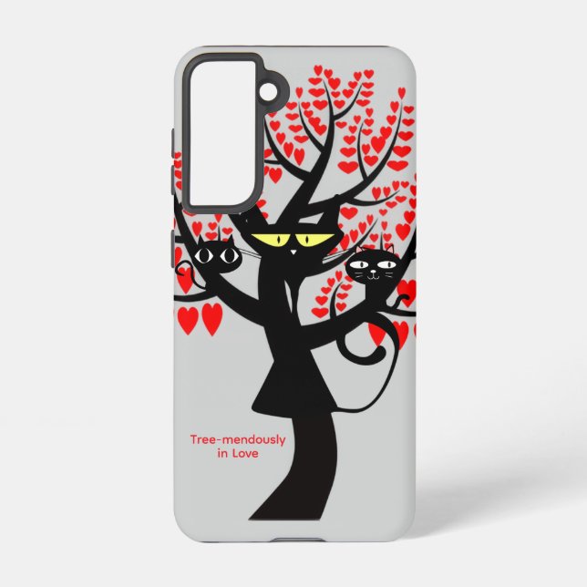 Funda Para Samsung Galaxy Tree-mendously in Love Galaxy Case – Black Cats (Reverso )