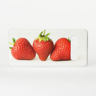 Funda Para Samsung Galaxy S10 Tres fresas en blanco sgcnm