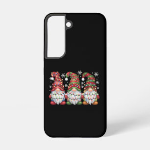Funda Para Samsung Galaxy S22 Tres Gnomos Buffalo Cuadros Rojos Navidad