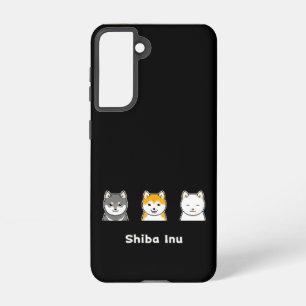 Funda Para Samsung Galaxy S21 Tres Inus Shiba Con Diferentes Colores De Abrigo