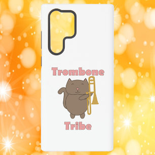 Funda Para Samsung Galaxy S22 Ultra Tribu del Trombón Gatito Kawaii Letras Rosadas