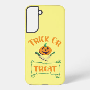 Funda Para Samsung Galaxy S22+ Trick or treat calavera Halloween cara de calabaza