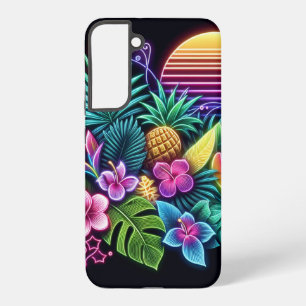 Funda Para Samsung Galaxy S22+ Tropical neón colorido/hawaiano