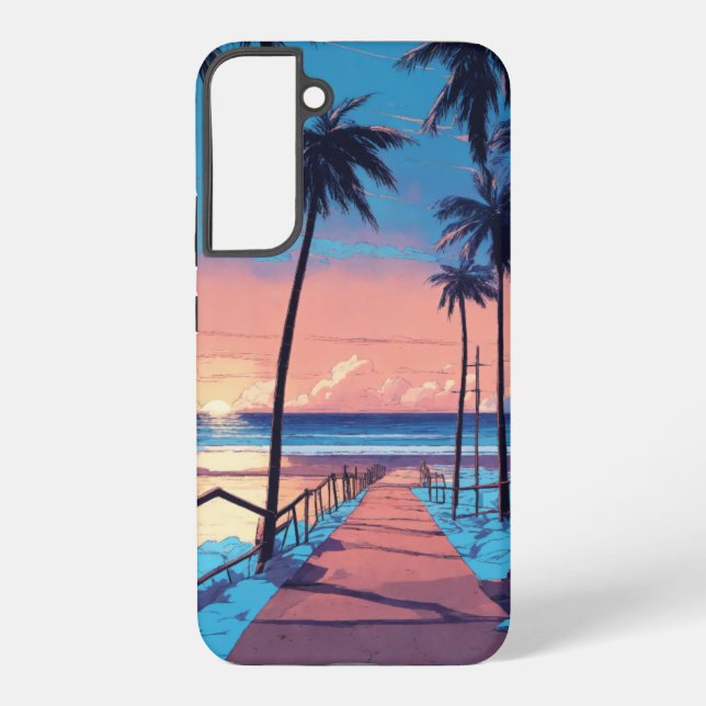Funda Para Samsung Galaxy Tropical Sunset Bliss (Reverso )