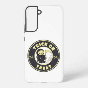 Funda Para Samsung Galaxy S22+ Truco o tratar el carácter de pañal gris de Hallow