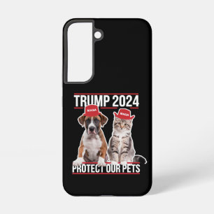 Funda Para Samsung Galaxy S22 Trump 2024 Protege Nuestros Animales Gatos Perros 