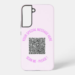 Funda Para Samsung Galaxy S22+ Tu Código QR Texto Tu Mensaje Especial Regalo Mode